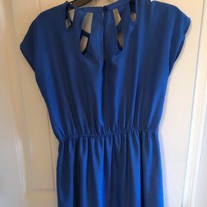 Blue dress with cut out detail